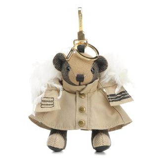 Burberry Teddy Bear Charm Keychain with Feather - female - Burberry - Keychains - Beige - ONE SIZE - Accessories