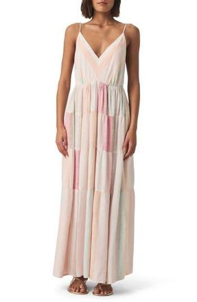 Splendid Audriana Stripe Tiered Maxi Dress in Crnatn Mlti Stp at Nordstrom Rack, Size Medium