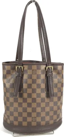Louis Vuitton Brown Damier Canvas Ebene Galle Damier Graphite Pouch Shoulder Bag Tote Bag (Pre-Owned)
