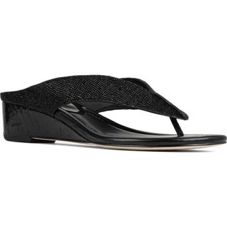 Donald J Pliner Vylette Wedge Flip Flop in Black at Nordstrom Rack, Size 9.5