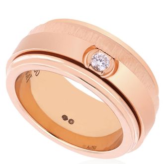 Piaget Possession 18k Rose Gold Diamond Ring, Size 51