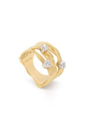 Marco Bicego Marrakech Diamond Stack Coil Ring in 18K Yellow/white Gold at Nordstrom, Size 7