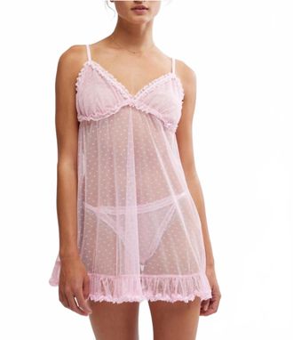 Free People Womens Intimately Heart To Heart Babydoll Slip In Pink