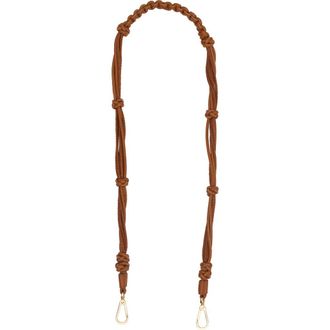 Hammitt Long Knotted Leather Strap in Cocoa/Gold at Nordstrom