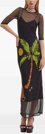 Never Fully Dressed Abito lungo con stampa - Nero