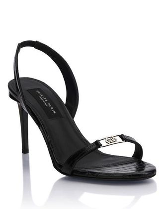 Philipp Plein High Heels Sandals Hexagon 9 Women in Black at Nordstrom, Size 40
