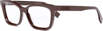 Fendi Optisch Montuur - unisex - Brillen - Bruin - ONE Size - Leer - Accessoires