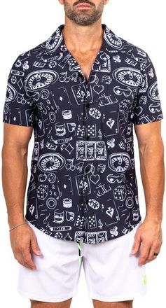 Maceoo Marthy Black Camp Shirt at Nordstrom, Size 4