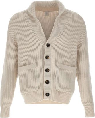 Eleventy Sjaalkraag Vest - Heren - Vesten - Wit - L - Wol - Truien & Vesten