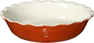 Emile Henry Made in France HR Modern Classics 9 Inch Pie Dish, Pumpkin
