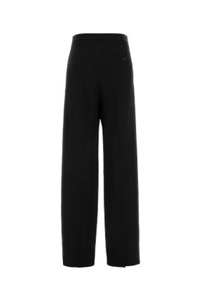 Balenciaga 857607tnt21 1000 Black T Wool Pantaloni Trousers