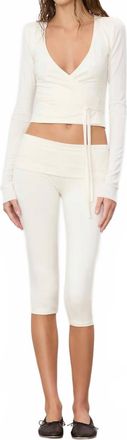 &Eacute;terne Foldover Capri Legging In Cream