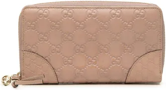 Gucci Beige Leather Long Wallet (Bi-Fold) (Pre-Owned)