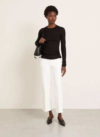 Jil Sander High Rise Flared Jeans In Porcelain