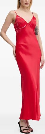 Never Fully Dressed Abito lungo con decorazione - Rosso