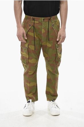 Dsquared2 Camouflage Cargo Trousers With Elasticated Waist size 48