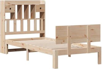 vidaXL Bookcase Bed without Mattress 75x190cm Solid Wood Pine vidaXL