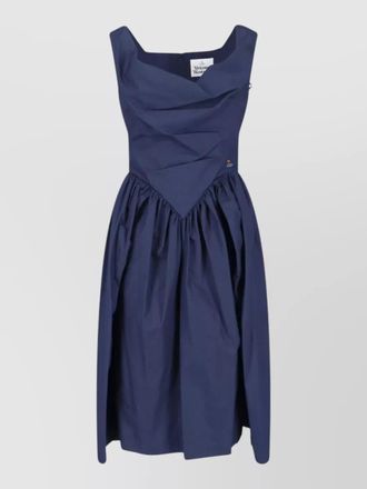 Vivienne Westwood knee length dress draped neckline sleeveless
