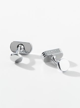 BOSS Mens Rounded rectangular cufflinks