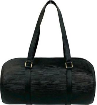 Louis Vuitton Pre-owned Handbags, female, Black, Size: ONE SIZE Pre-owned Soufflot Epi Leather Handbag