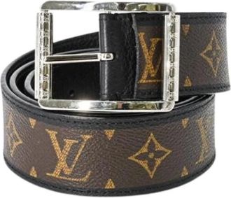 Louis Vuitton Pre-owned Belts, male, Brown, Size: ONE SIZE Pre-owned Vintage Canvas Belt