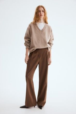 H&M Tailored Trousers in Brown at Nordstrom, Size 12