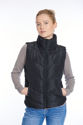Hailys Steppweste HAILYS SL P VT Lu44cy, Damen, Gr. L, schwarz, Steppware, Obermaterial: 100% Polyester, unifarben, Po-bedeckend, Rundhals, Westen Steppweste