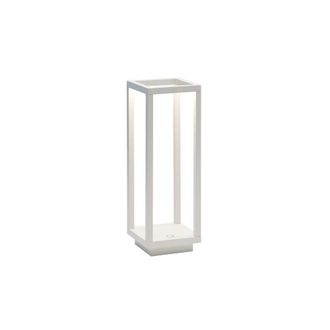 Zafferano Farol de mesa led en aluminio blanco zafferano 2,2w ip54 a pilas