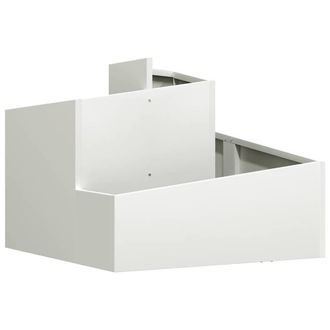 Berkfield Home Plastic Planter White Plastic Medium Decorative Inlays