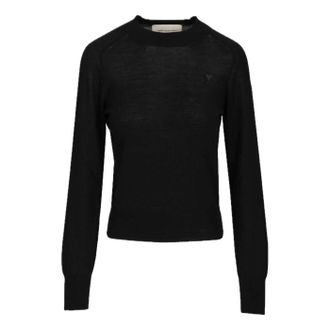 Ami (WMNS) AMI Knitwear Black FKS867-KN0039-0180