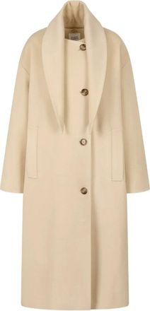 STUDIO TOMBOY detachable-scarf coat - women - Wool/Polyester - OS - Neutrals