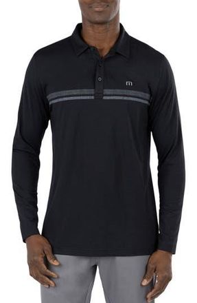 Travis Mathew Heater 2.0 Stretch Long Sleeve Golf Polo in Black at Nordstrom Rack, Size Small