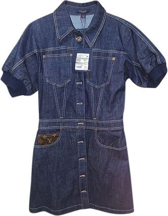 Louis Vuitton indigo denim shirt dress Size 38