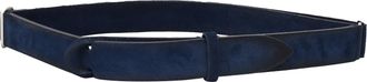 Orciani Deep Blue Nobuckle Cloudy Suede Belt