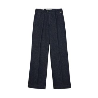 Roy Rogers Pantaloni Wide Lais - - Trousers - Donna - Blu - W31