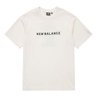 New Balance Logo Tee Asia Sizing White Black 5ED26201-IV