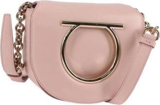 Ferragamo Tweedehands leren schoudertassen - Dames - Vintage Schoudertas - Roze - ONE Size - Leer - Vintage