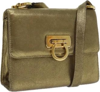 Ferragamo Tweedehands leren schoudertassen - Dames - Vintage Schoudertas - Geel - ONE Size - Vintage