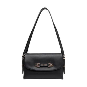 Guess Shoulder Bags, female, Black, Size: ONE SIZE Lefia Flap Shoulder Bag