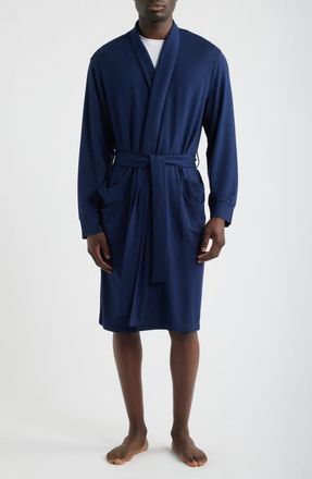Nordstrom French Terry Robe in Navy Peacoat at Nordstrom, Size X-Large