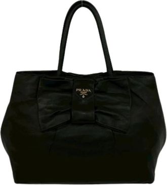 Prada Pre-owned Vintage Boston Bag - Dames - Vintage Handtas - Zwart - ONE Size - Leer - Vintage