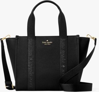 Kate Spade New York Womens Kip Pebbled Leather Small Tote - Black - One Size