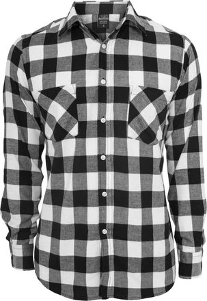 Urban Classics Heren geruit Flannel Shirt (Zwart/Wit)
