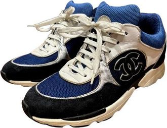 Chanel Blue CC Trainers Size 38.5