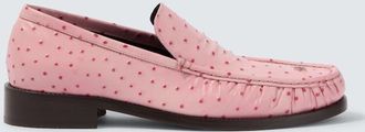 Acne Studios Ostrich-effect leather loafers