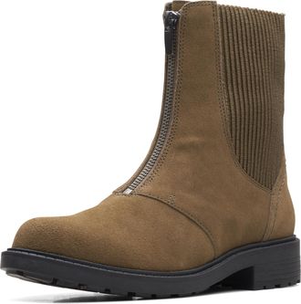 Clarks Womens Orinoco2 Up Ankle Boot, Dark Olive, 4.5 UK