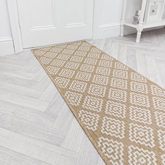 Runrug Carpet Runner Rug - Indoor/Outdoor, Reversible, 2mm - Olmec in Brown | Size: 60 cm x 330 cm