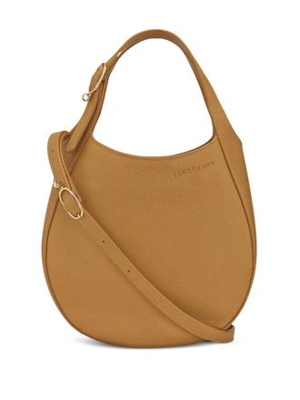 Longchamp small grained-leather handbag - Yellow
