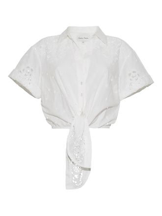 Cara Cara Asbury cropped blouse - women - Cotton - L - White