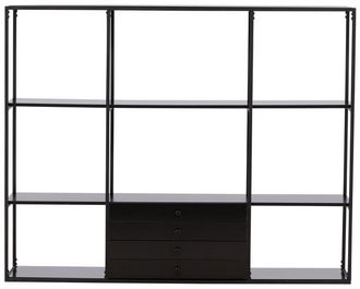 VE DESIGN Design Regal Amarillo mit integrierten Schubladen, 120 x 150 cm